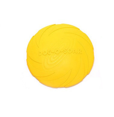 Fly & Fetch Frisbee: Durable Rubber Training Toy for Dogs