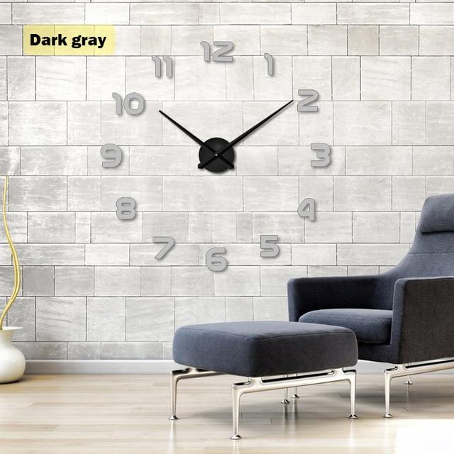 Full Size 3D Acrylic Living Room Wall Clock