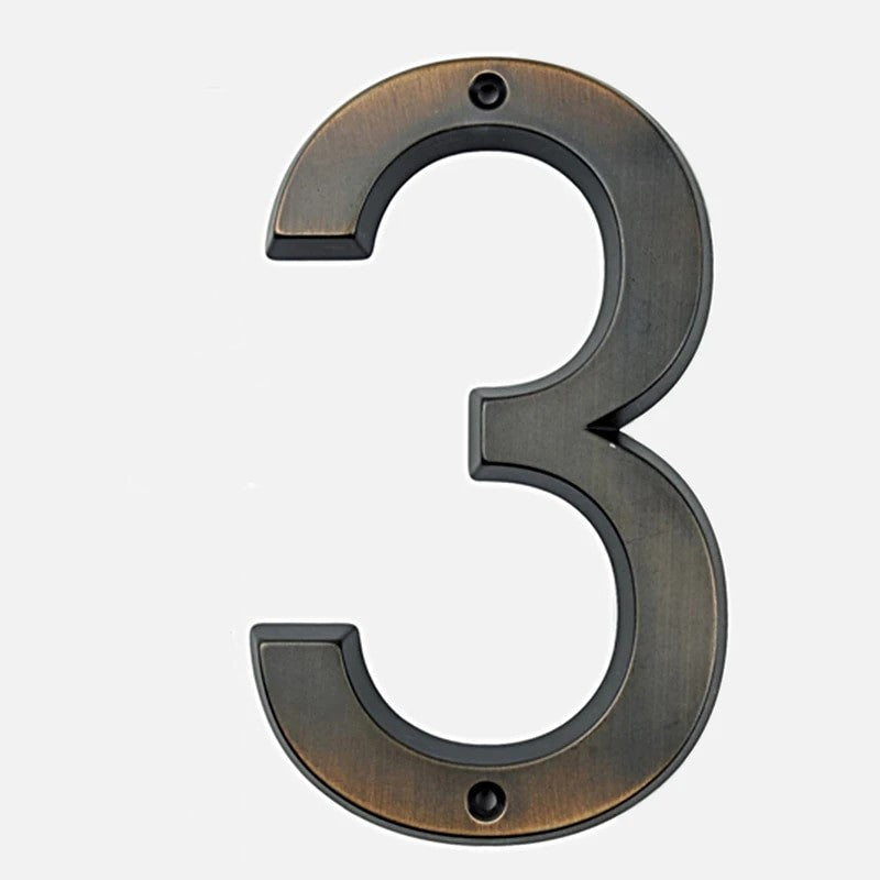 Jasmine Aged Black House Numbers