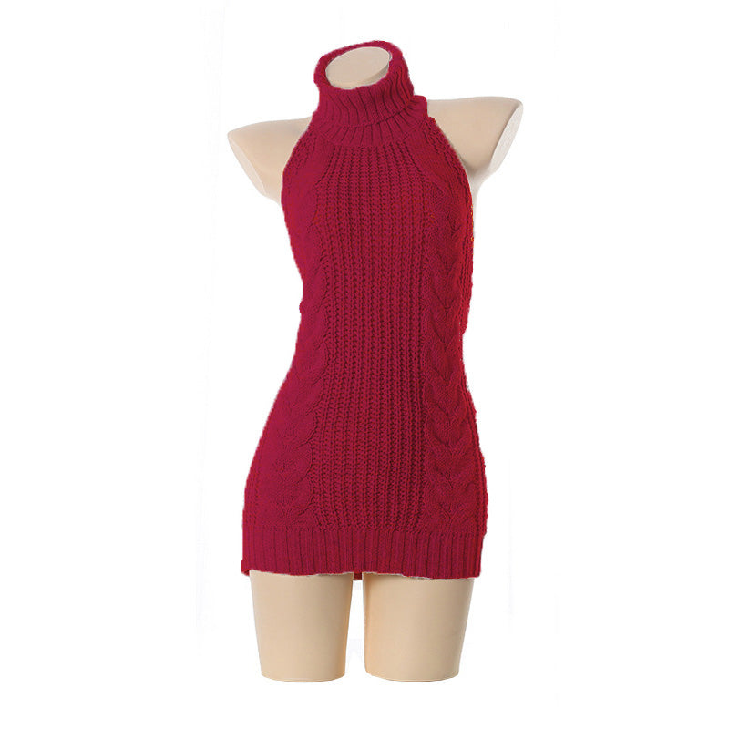 Rygløs Off-Shoulder Virgin Killer Sweater