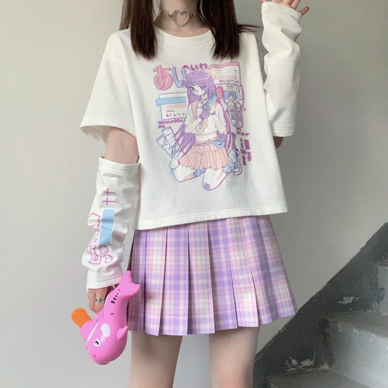 Gaming E-Girl Crop Top With Cuffs