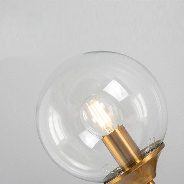 Glass Torch Brass Wall Light