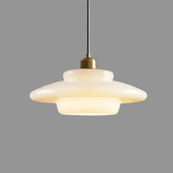 Hanglamp van wit glas