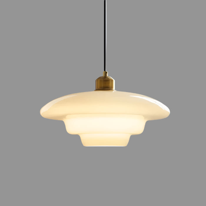 Hanglamp van wit glas