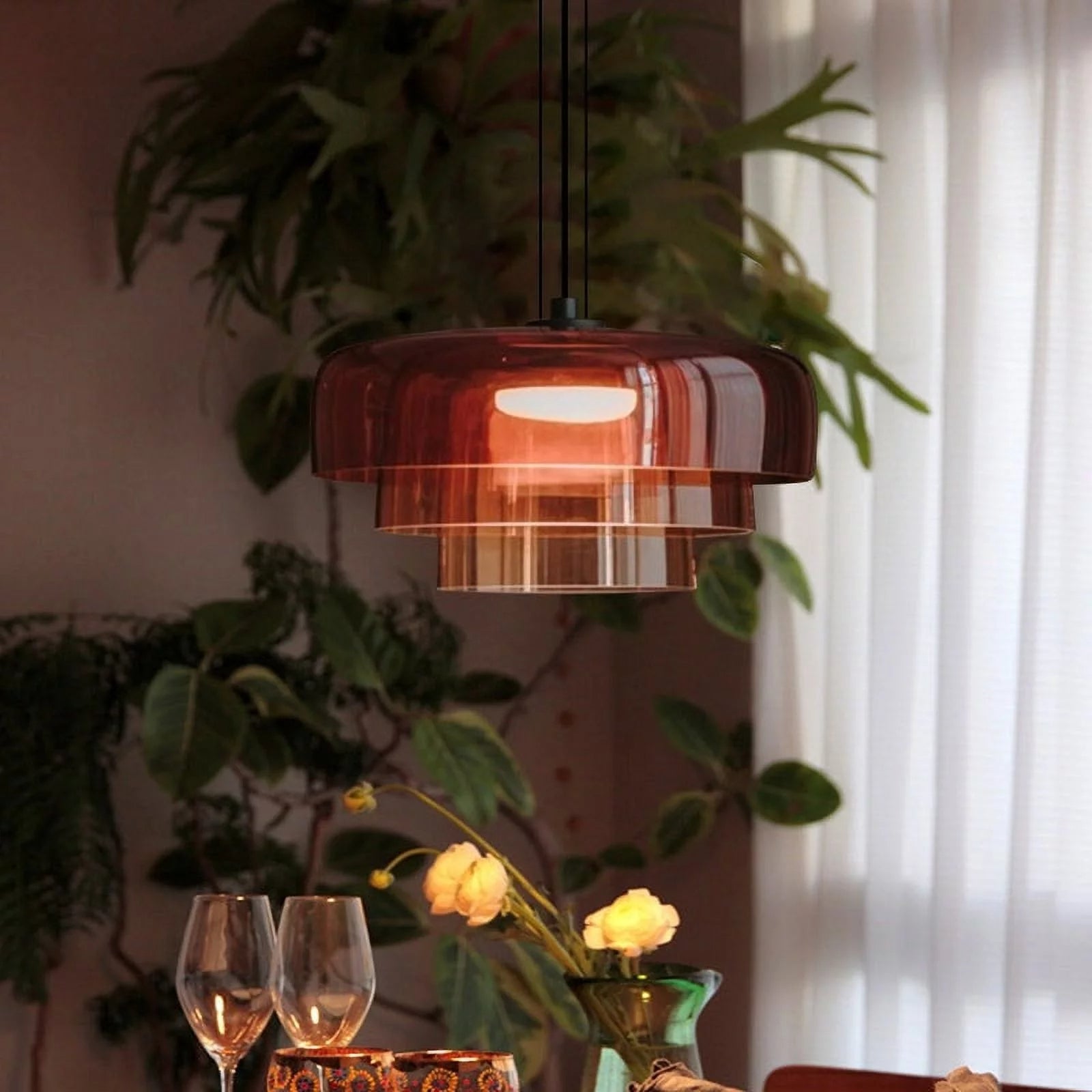 Hanglamp van Noords glas