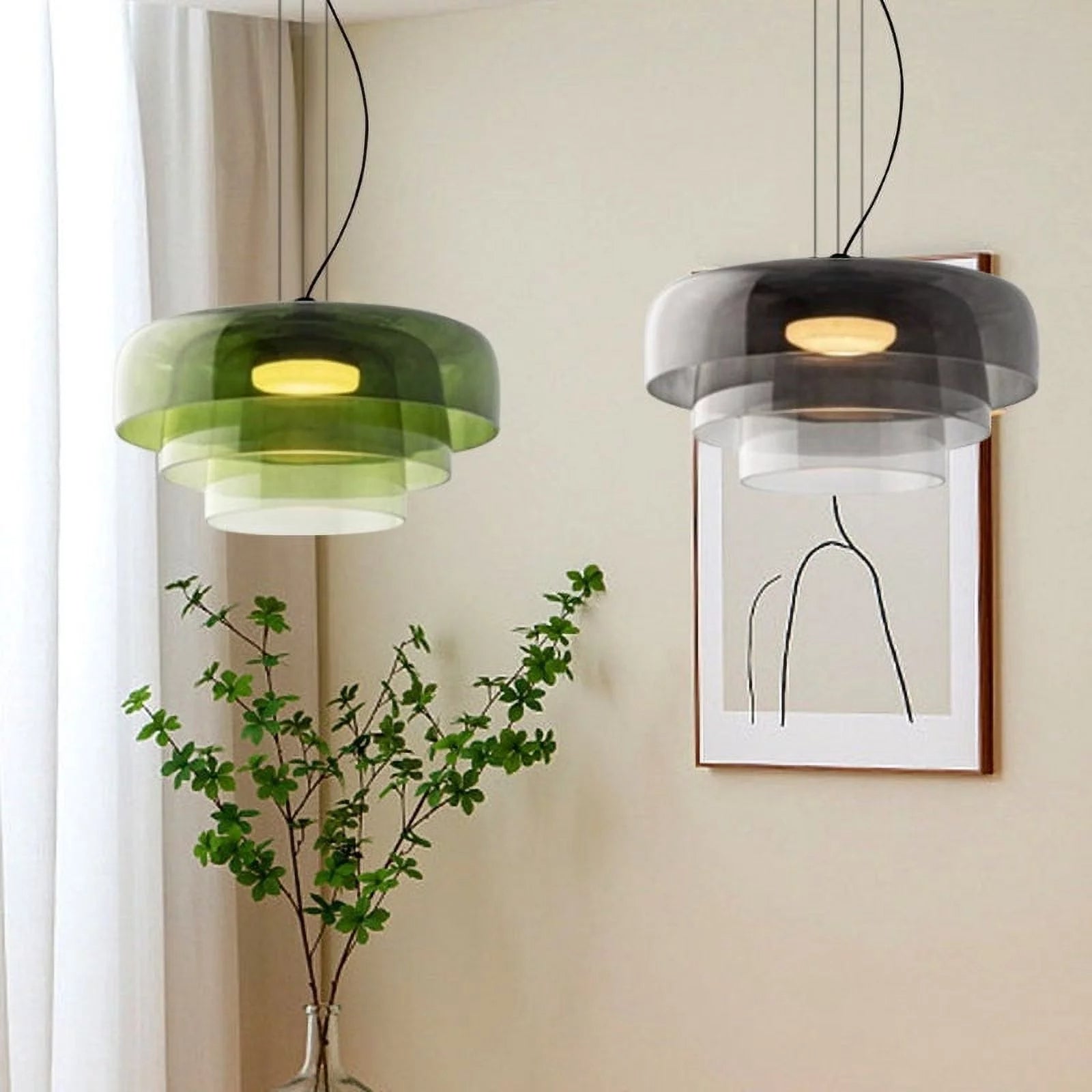 Hanglamp van Noords glas