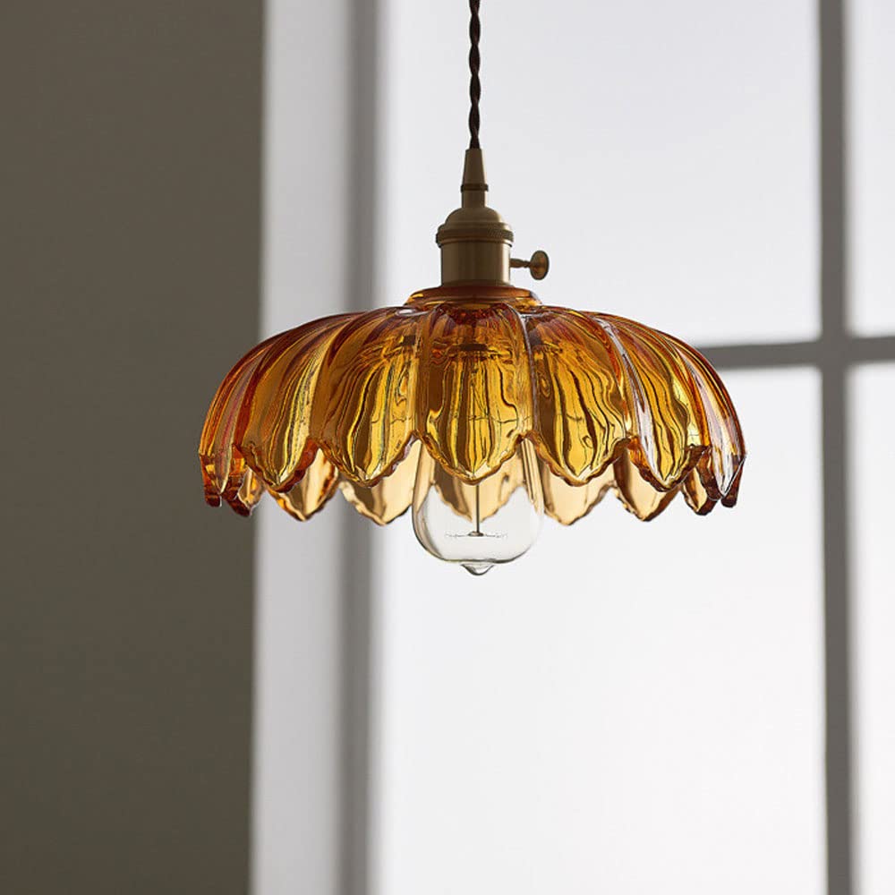 Vintage geglazuurde bloemen hanglamp