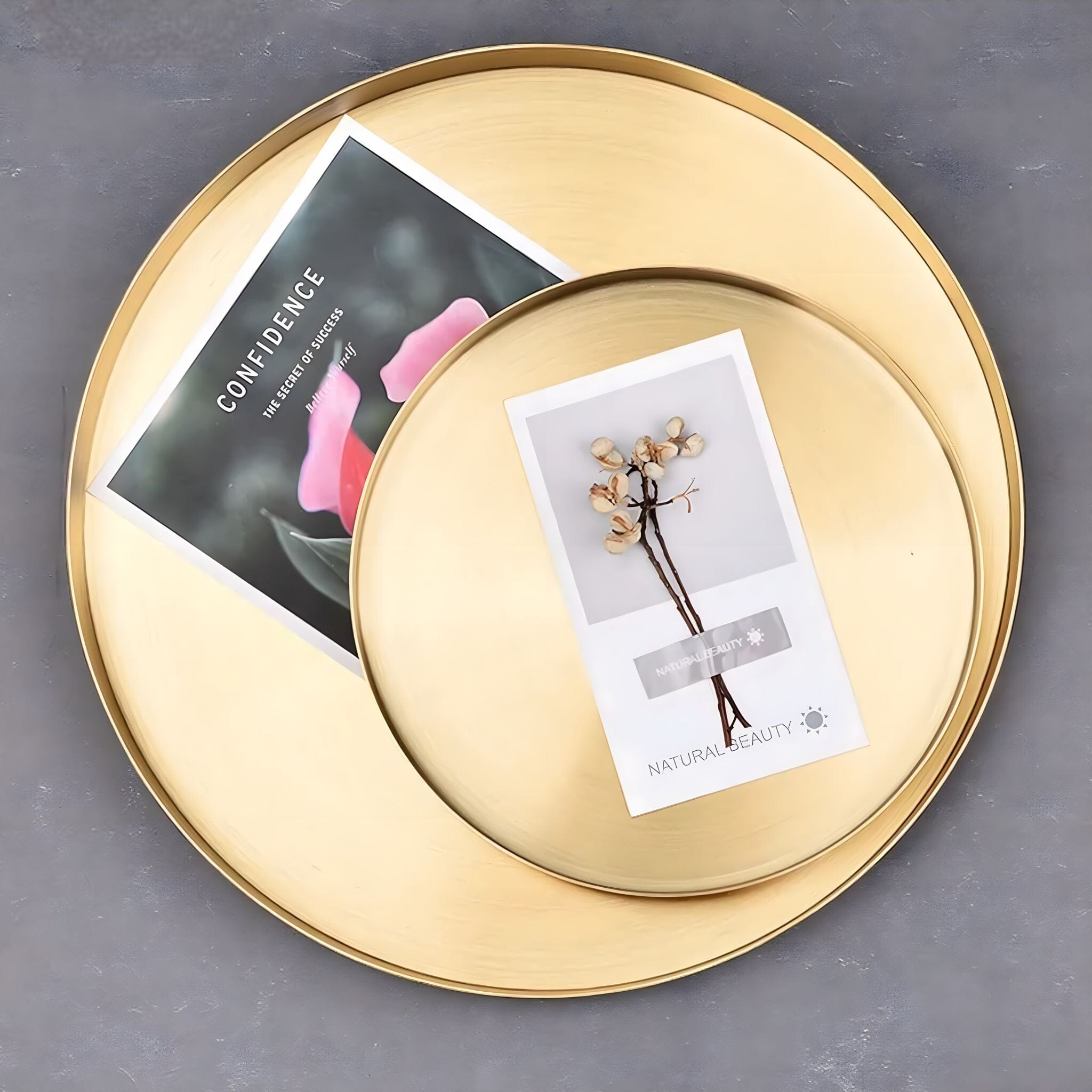 Golden Round Organiser Tray