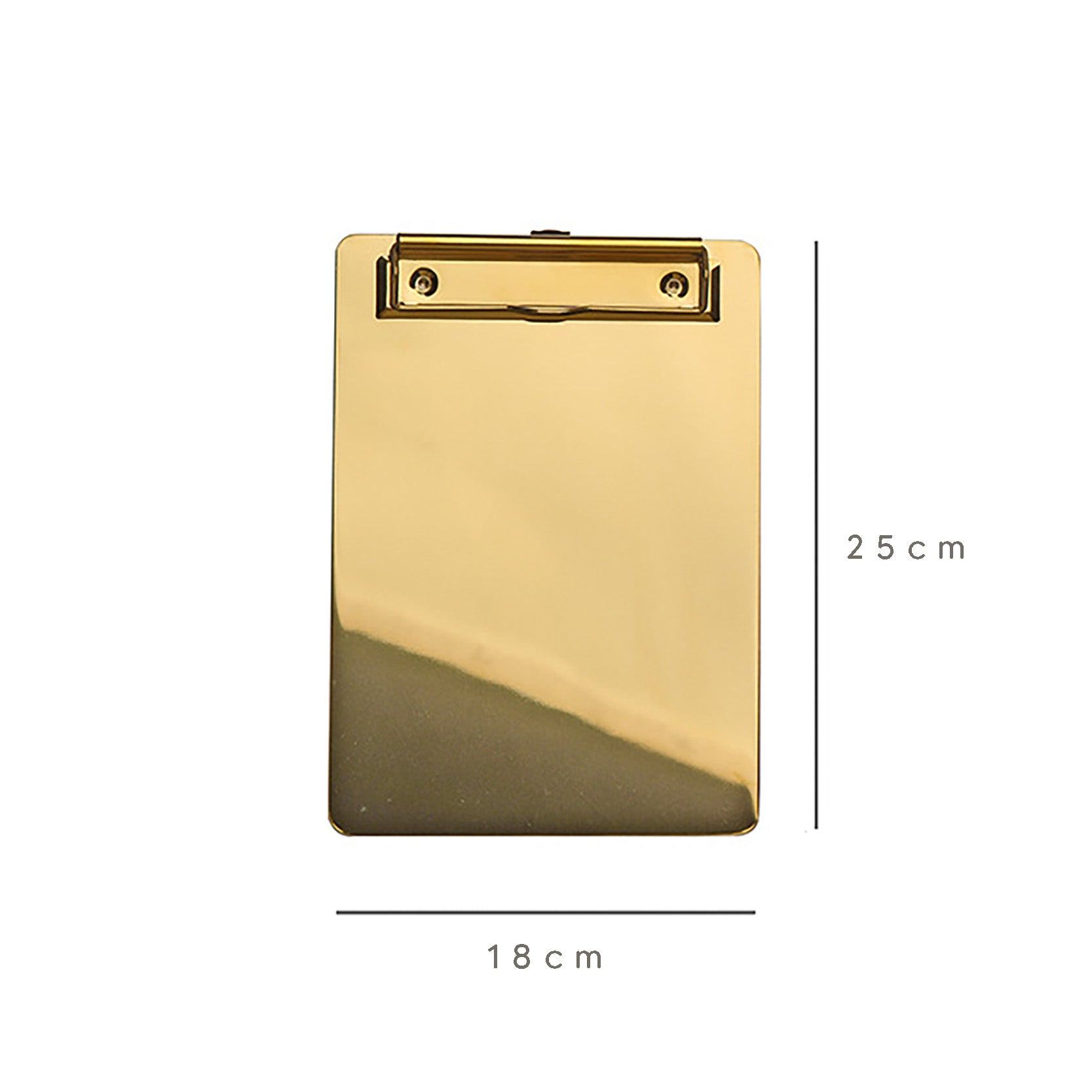 Stylish Golden Metal Clipboards – Decorative & Functional for Home, Events, and Business