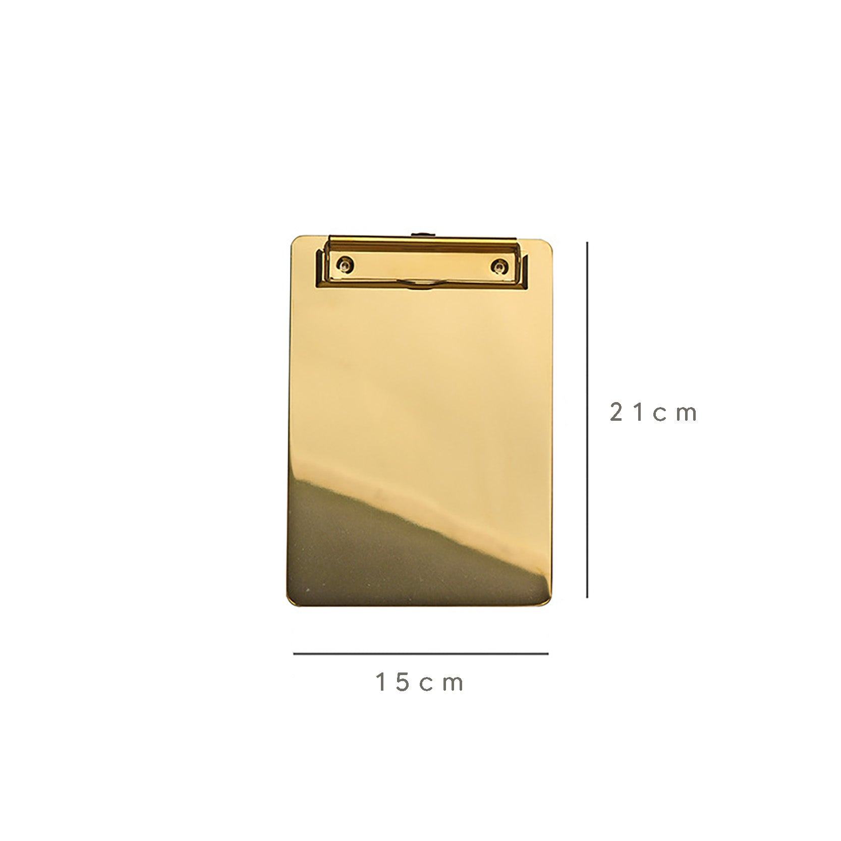 Stylish Golden Metal Clipboards – Decorative & Functional for Home, Events, and Business