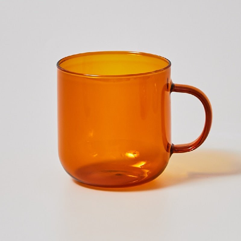 Heat Resistant Coloured Glass Coffee Cup