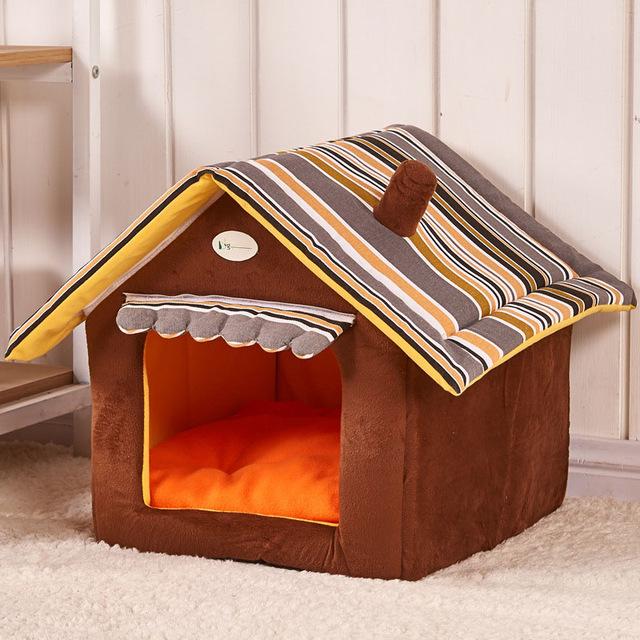 Cama para Animais de Estimação em Estilo Casa Paw Palace para Animais Pequenos e Médios