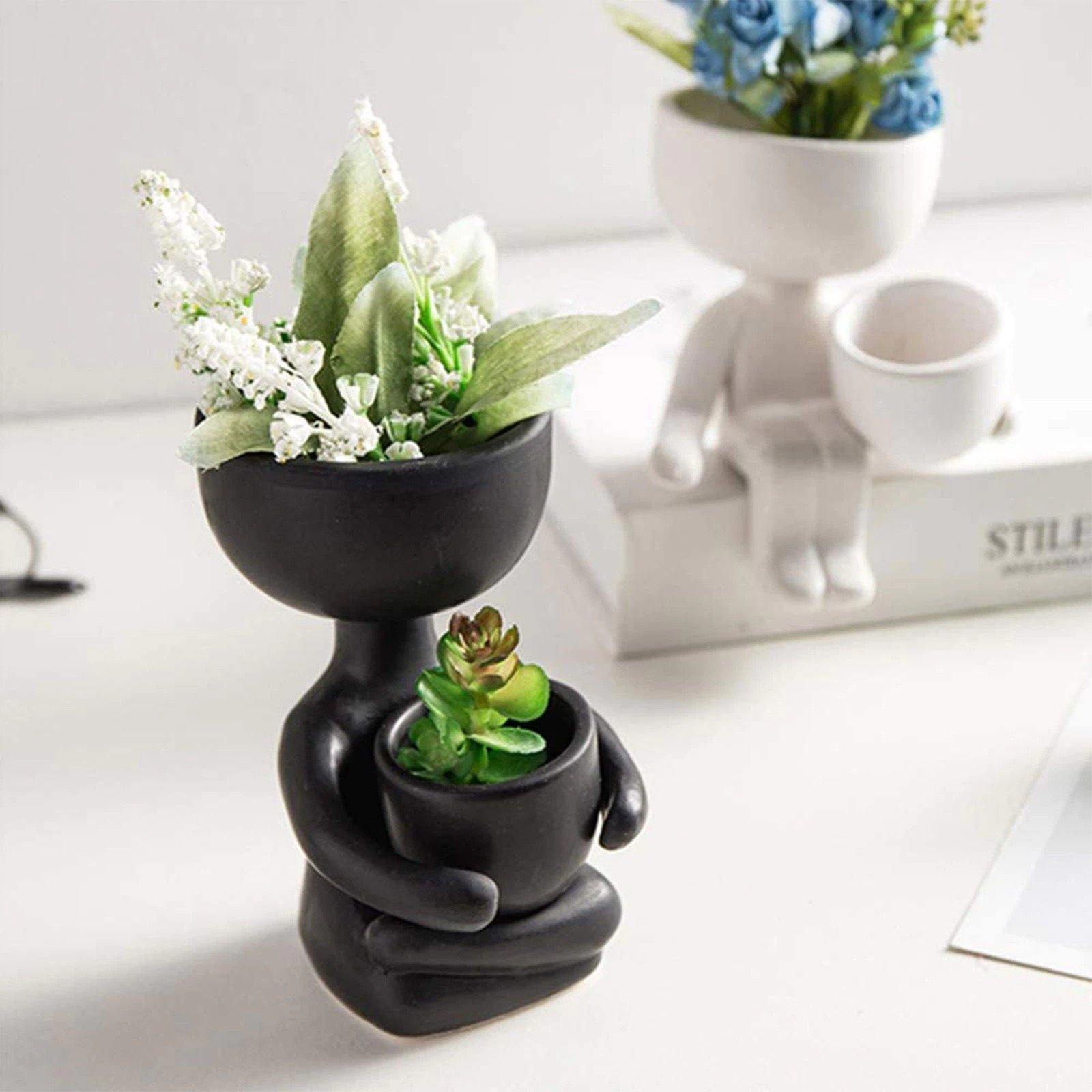 Petit pot de fleurs en céramique pour plantes succulentes