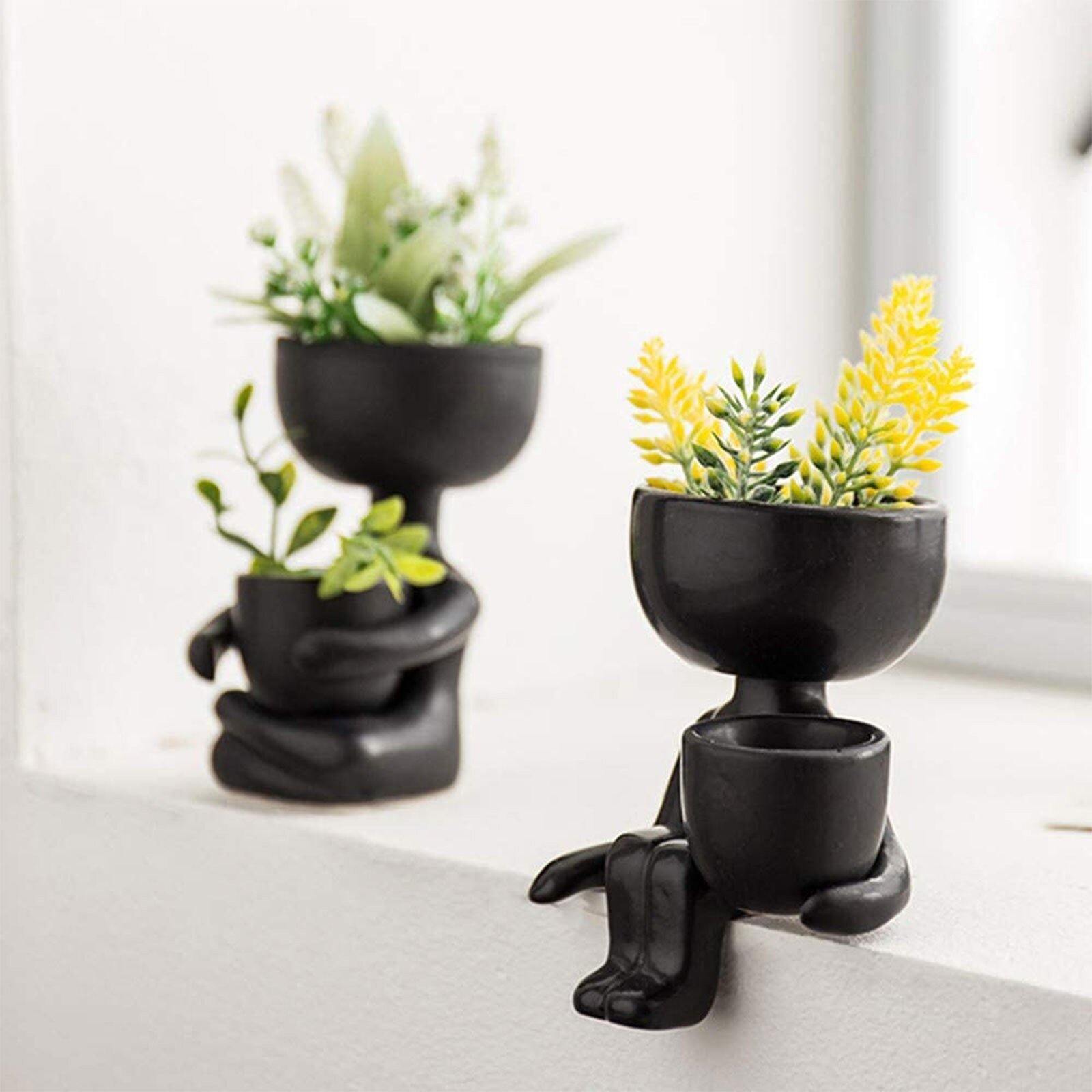 Petit pot de fleurs en céramique pour plantes succulentes