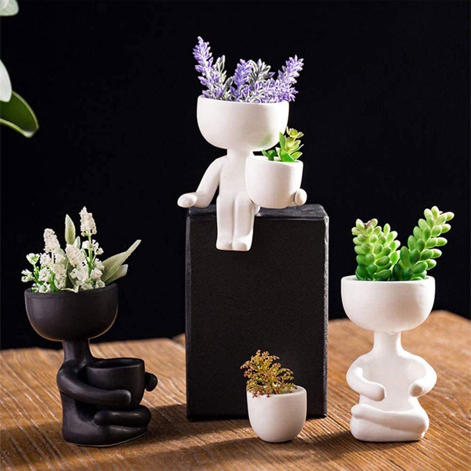 Petit pot de fleurs en céramique pour plantes succulentes