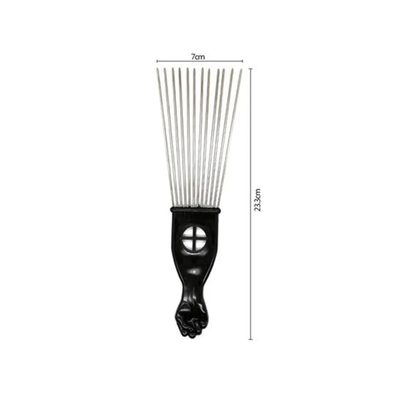 Antistatisk Afro Pick Comb laget av metall