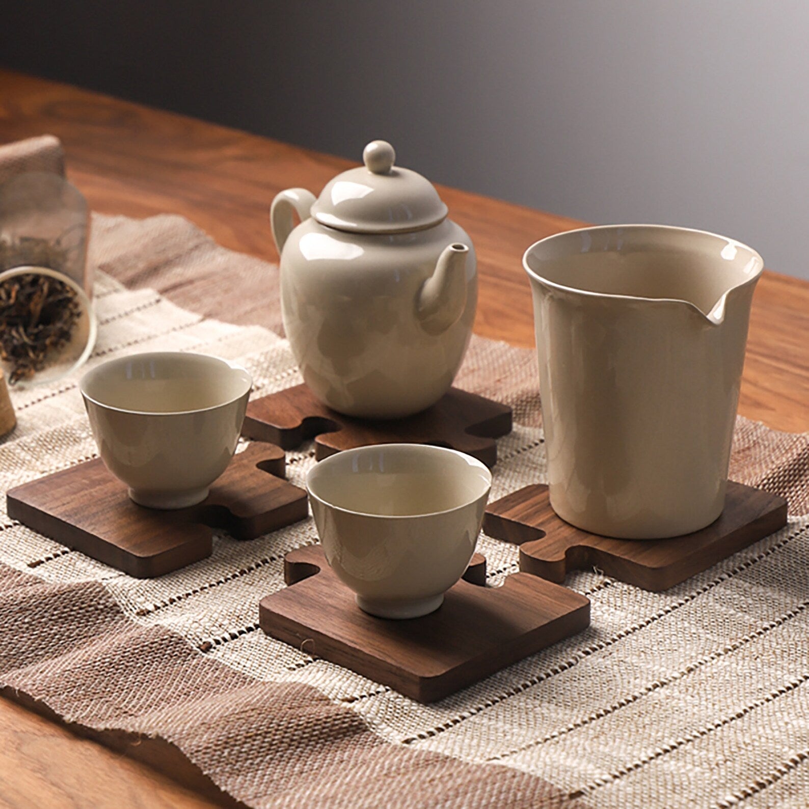 Walnut Puzzle Coasters