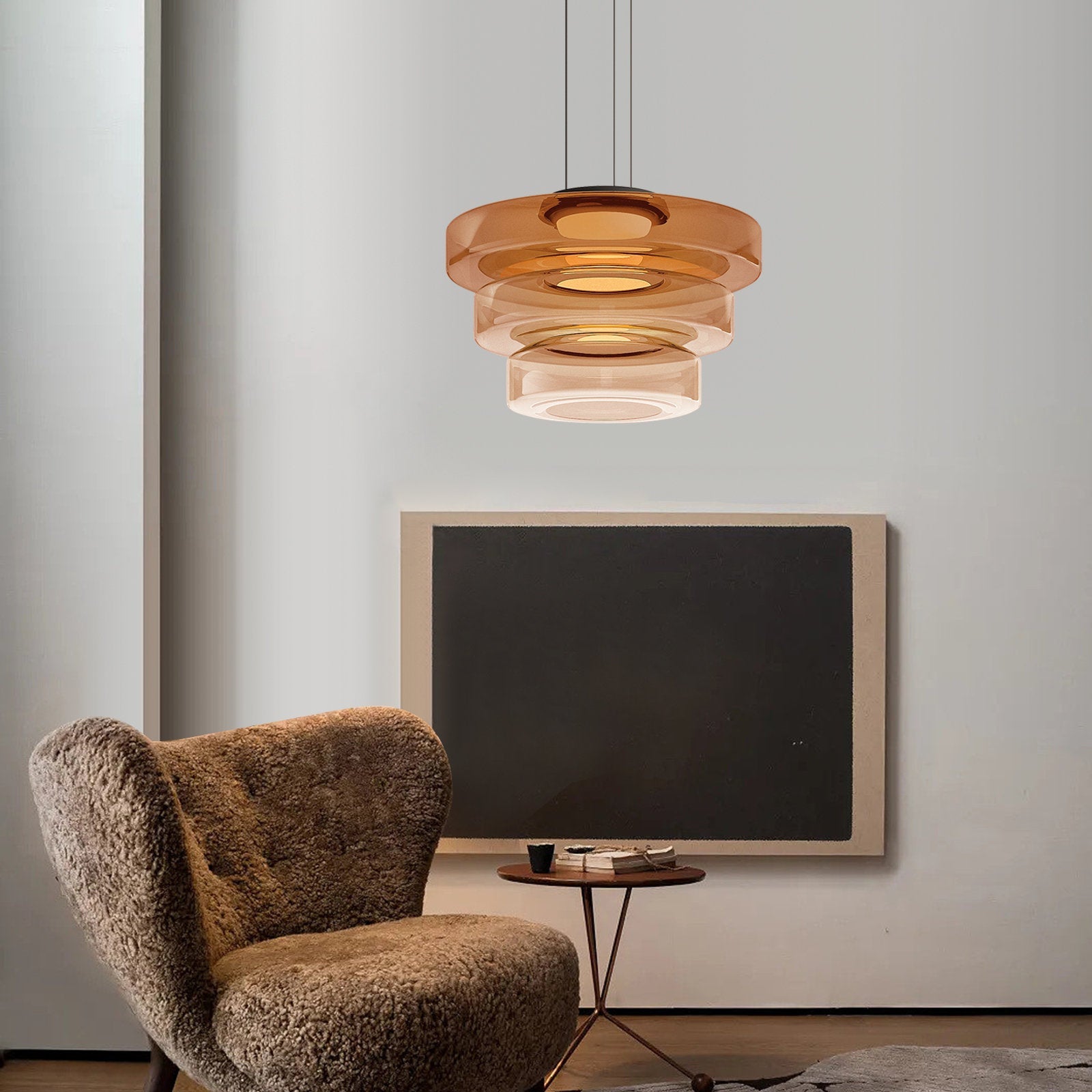 Lampes suspendues en verre de style Bauhaus