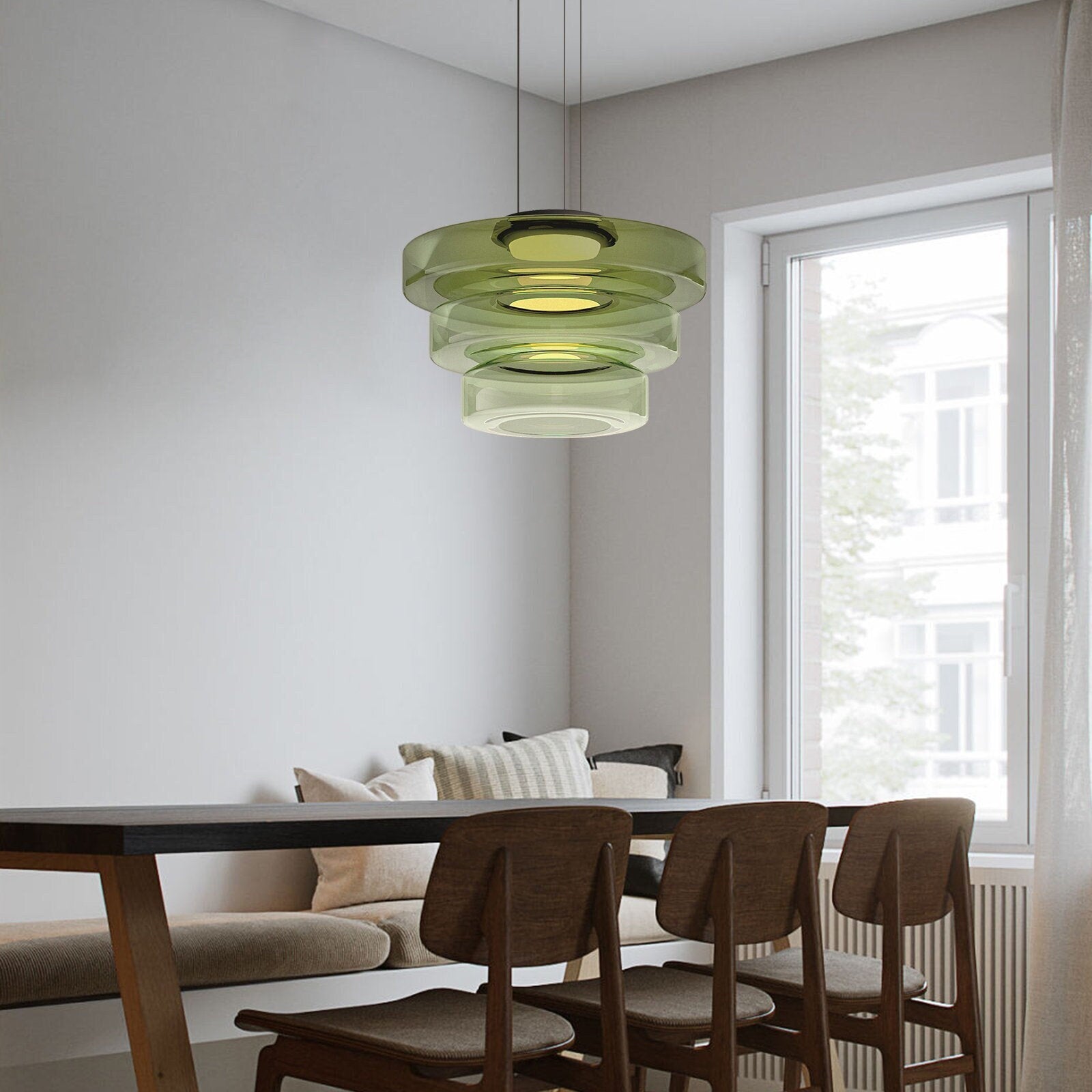 Glazen hanglampen in Bauhaus-stijl lamp