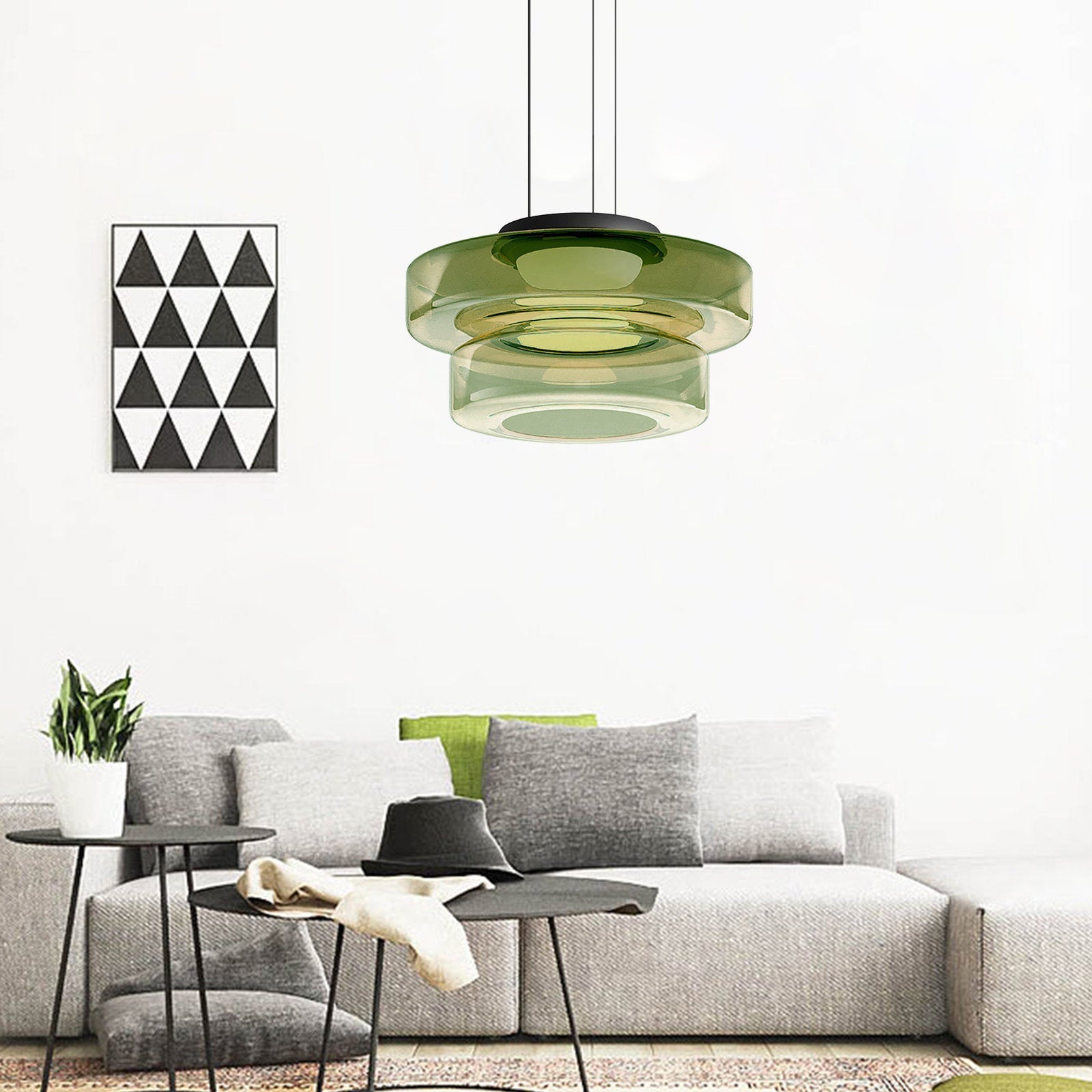 Glazen hanglampen in Bauhaus-stijl lamp