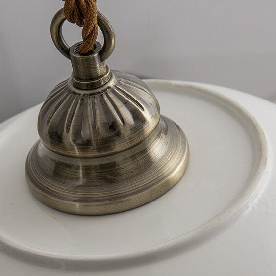 Ceramic Plate Pendant LED Light in Portuguese Tile Style - Bulb Included