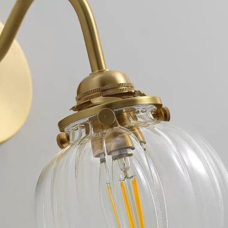 Petite Glass Ball Wall Light in Vintage Style