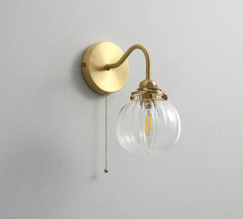 Petite Glass Ball Wall Light in Vintage Style