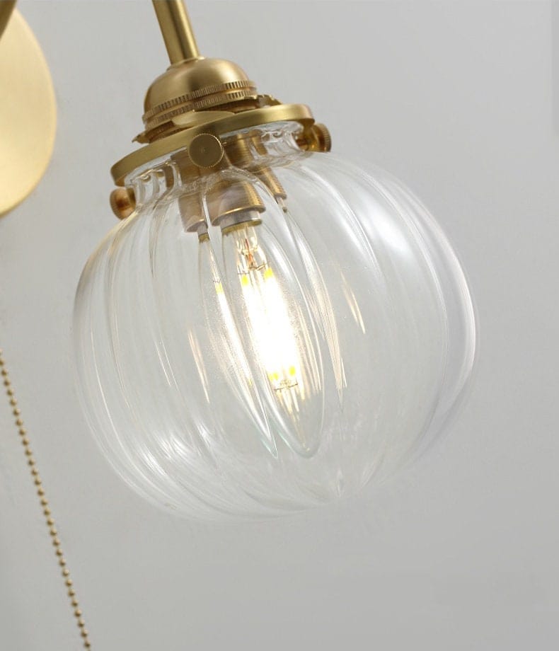 Petite Glass Ball Wall Light in Vintage Style