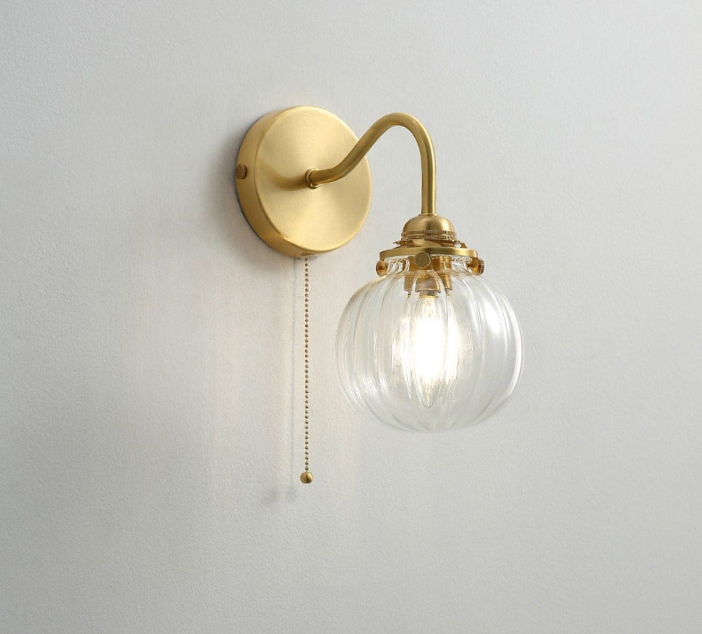 Petite Glass Ball Wall Light in Vintage Style