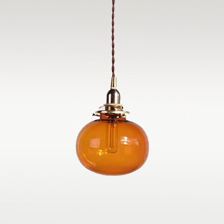 Pendente de Luz LED em Estilo Vintage com Bola de Vidro Feita à Mão - Lâmpada Incluída