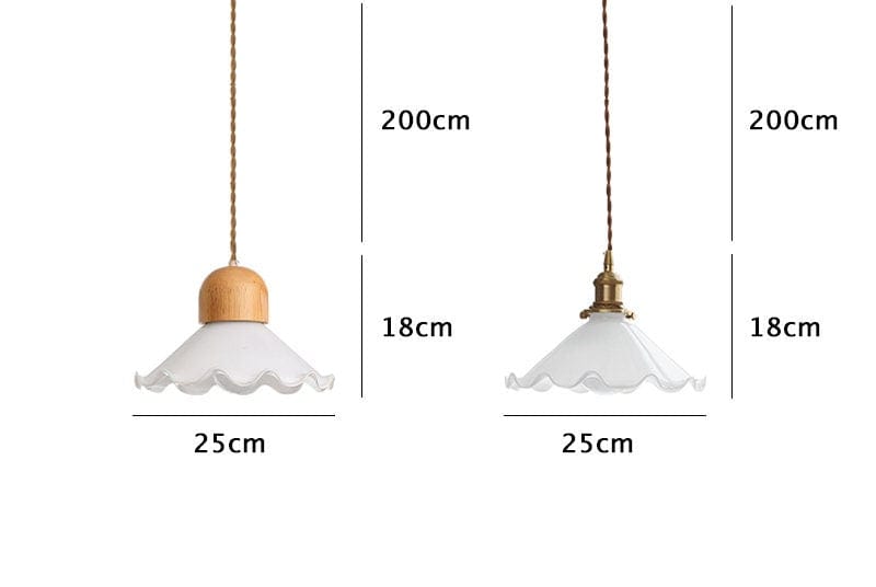 Fehér opál üveg virág függőlámpa LED világítással, brushed brass lámpatartóval vintage stílusban - Izzó tartozék