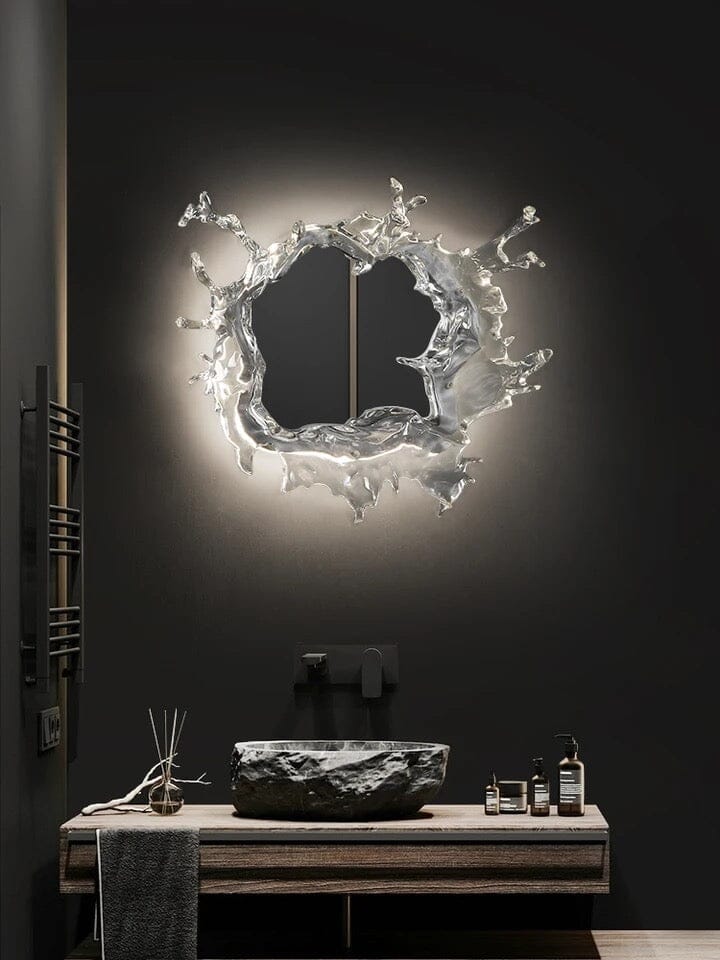 Lampe miroir LED à éclaboussures d'eau