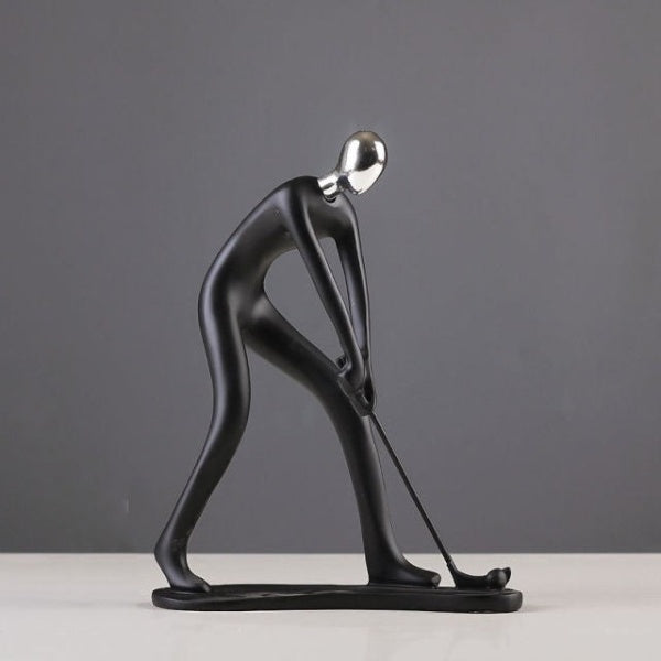 Statuette sportive moderne realizzate a mano: eleganti sculture in resina per l'arredamento di casa e ufficio