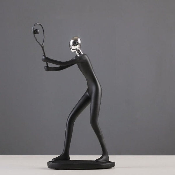 Statuette sportive moderne realizzate a mano: eleganti sculture in resina per l'arredamento di casa e ufficio