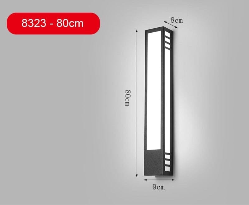 Azjatyjska Zewnętrzna Lampa LED na Ścianę