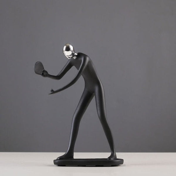 Statuette sportive moderne realizzate a mano: eleganti sculture in resina per l'arredamento di casa e ufficio