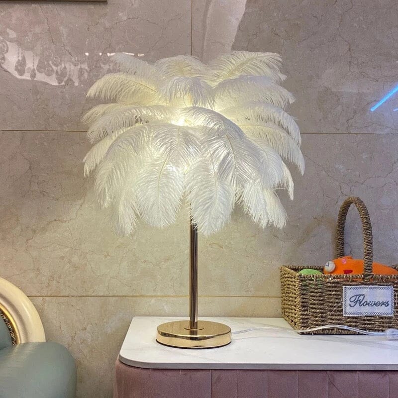 Lâmpada de Plumas LED de Luxo