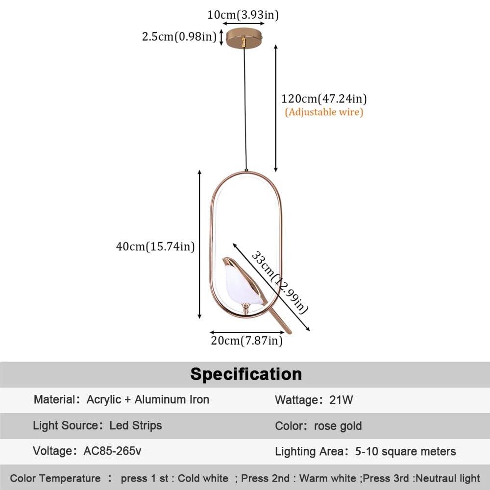 Lucky Bird Pendent Light