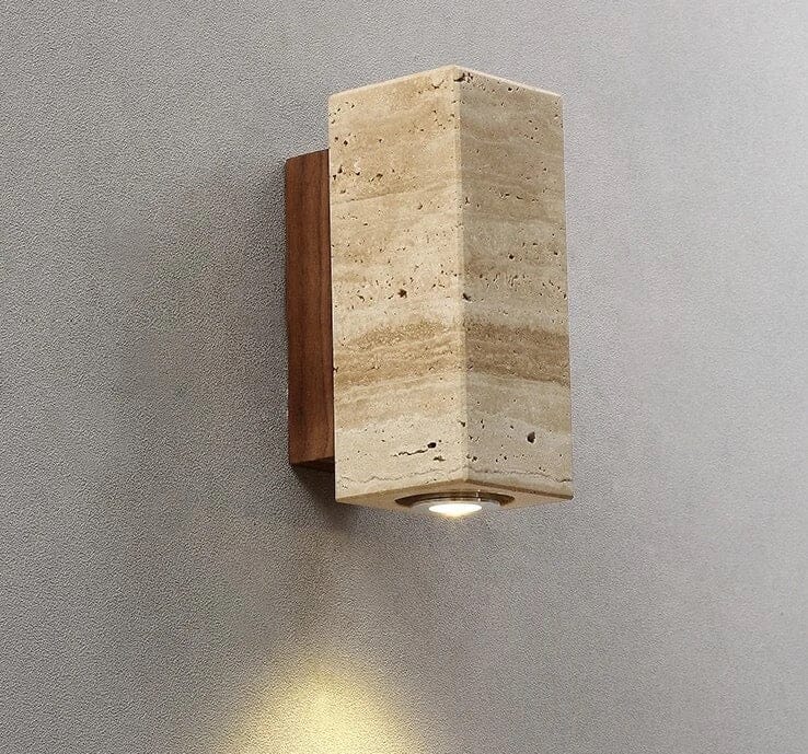 Ebony Travertine Wall Light