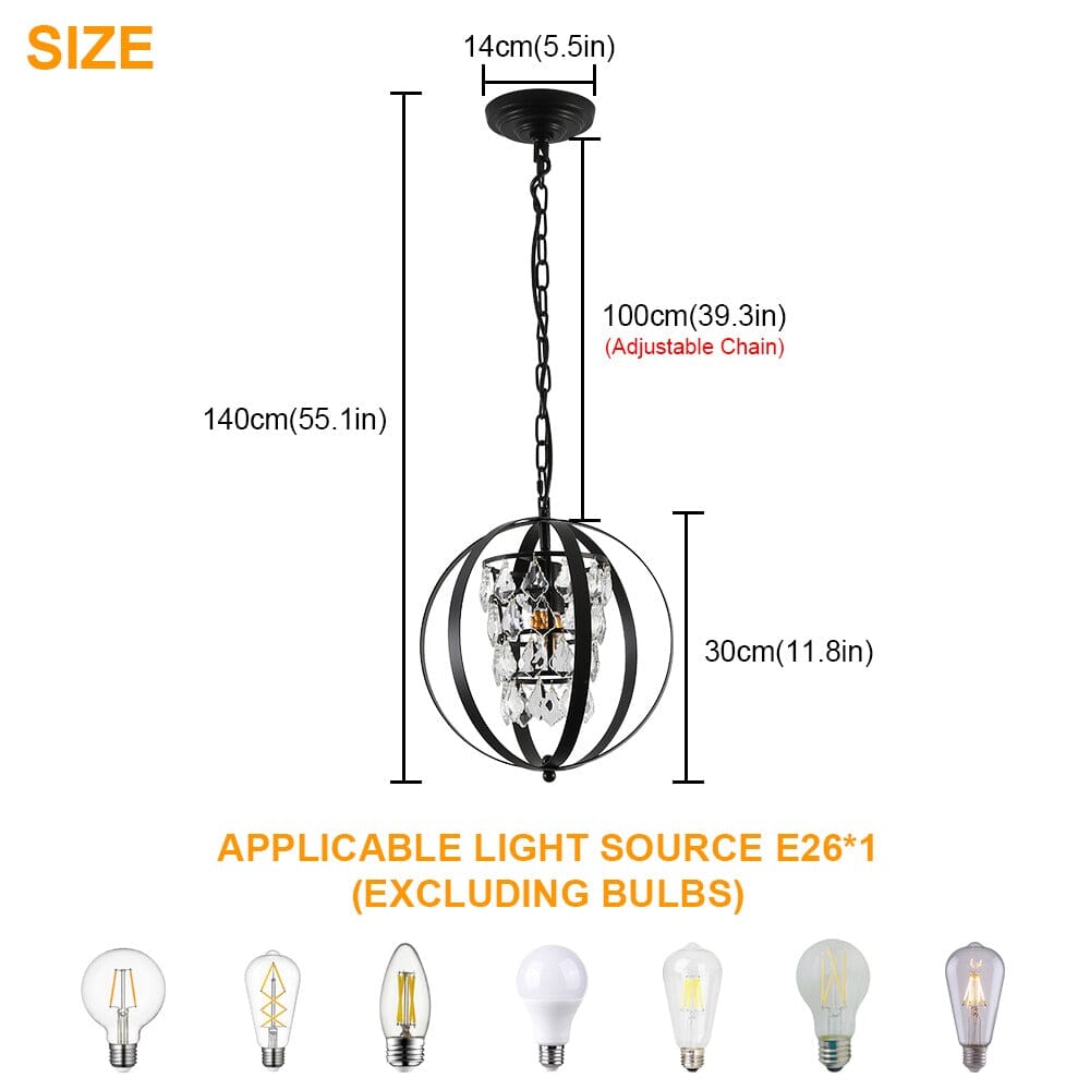 Kristallen Boerderij Kooi Hanglamp