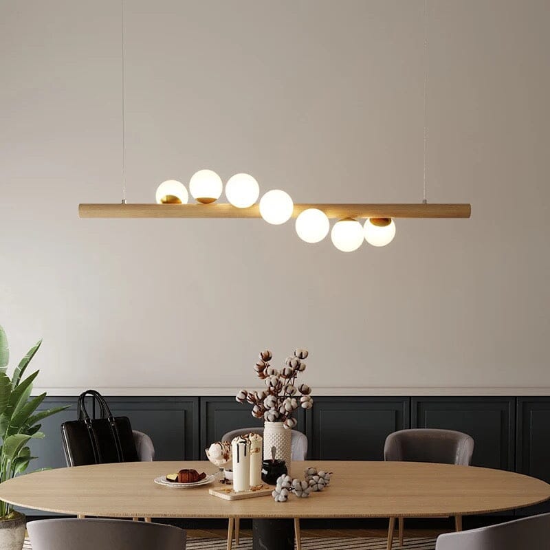 Wooden Spiral LED Pendant