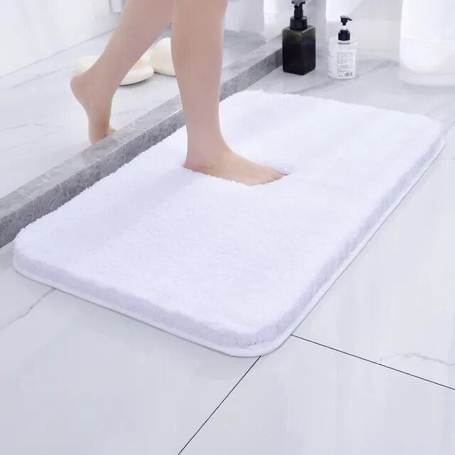 Alfombra de baño de piel y peluche