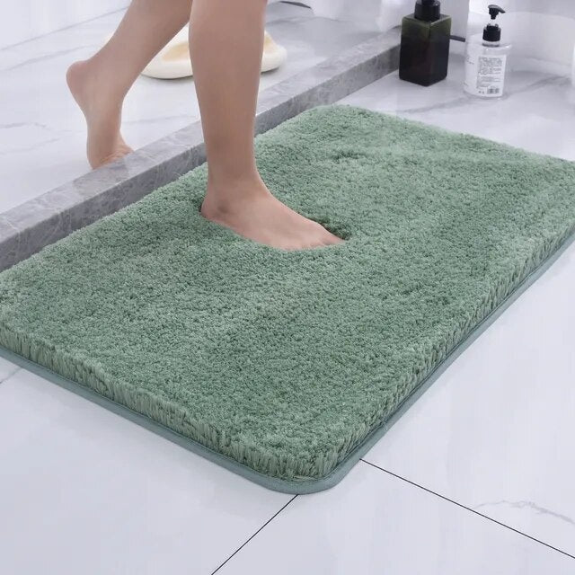 Alfombra de baño de piel y peluche