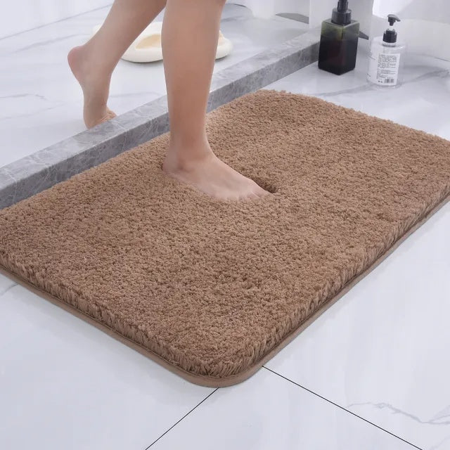 Alfombra de baño de piel y peluche