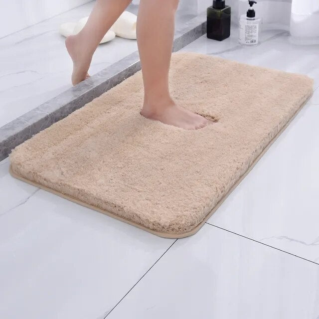 Alfombra de baño de piel y peluche