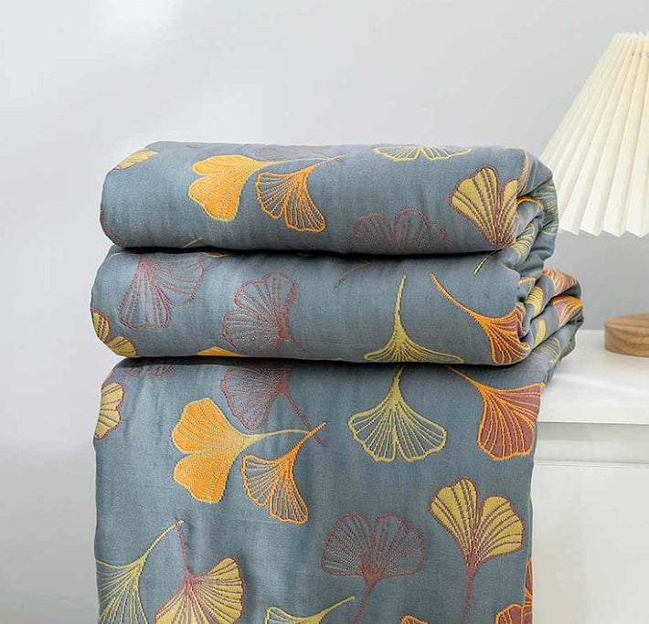 Couverture en Feuilles de Ginkgo