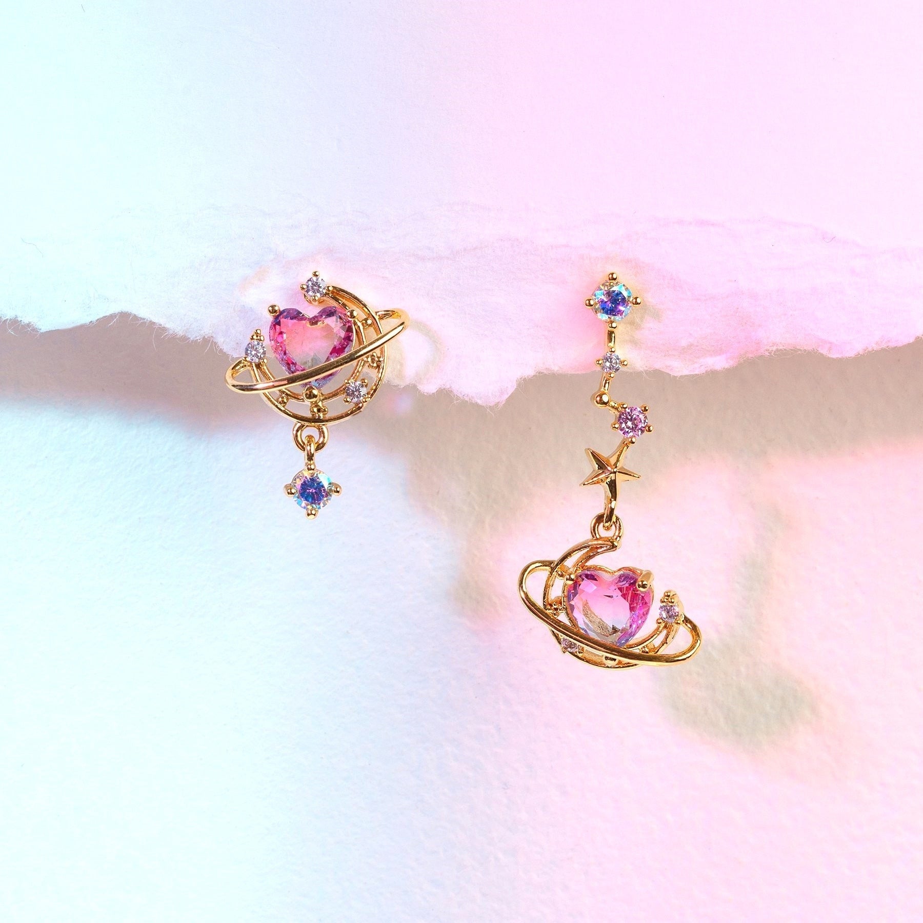 Boucles d'oreilles Amour interplanétaire