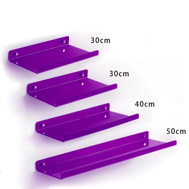 Neviditelné akrylové nástěnné plovoucí police - Moderní vystavení pro knihy, rostliny a domácí dekoraci