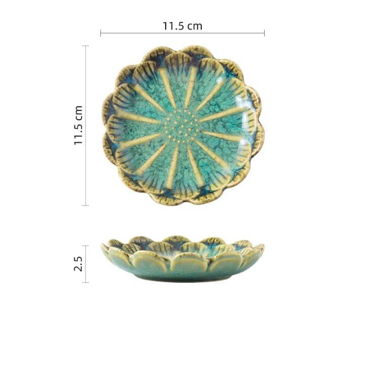 Japanese Ceramic Kiln Glazed Plate