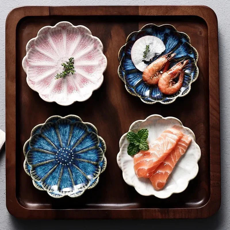 Japanese Ceramic Kiln Glazed Plate